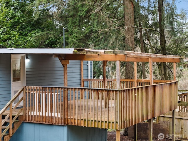 view of wooden deck