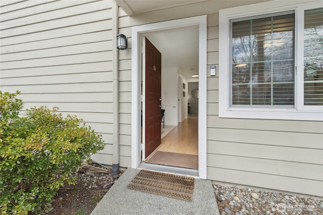 view of doorway to property