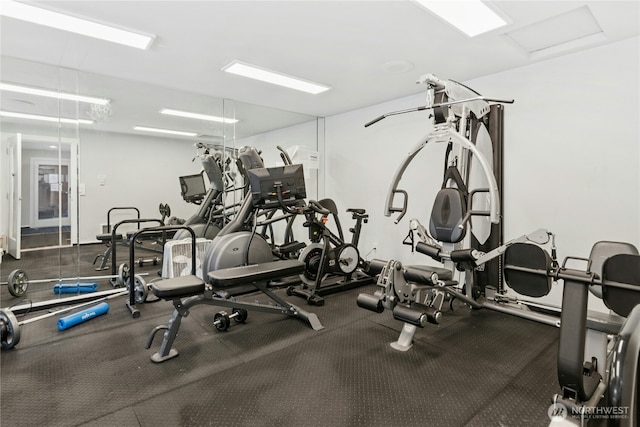 view of workout area