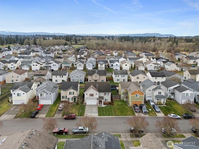 drone / aerial view featuring a residential view