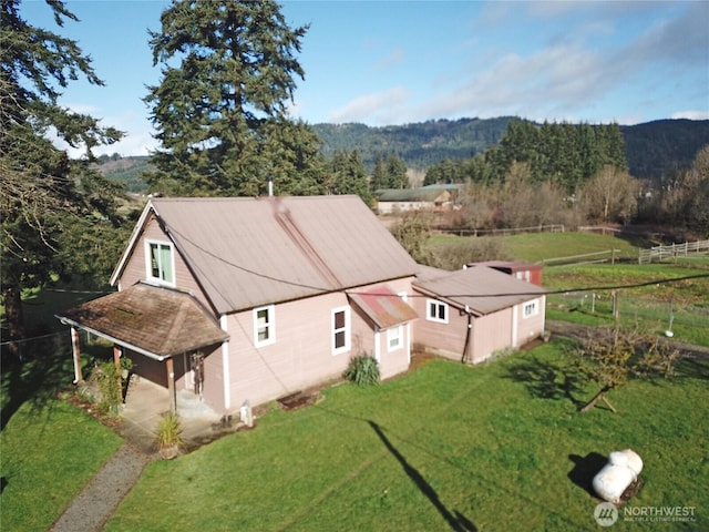 aerial view with a forest view