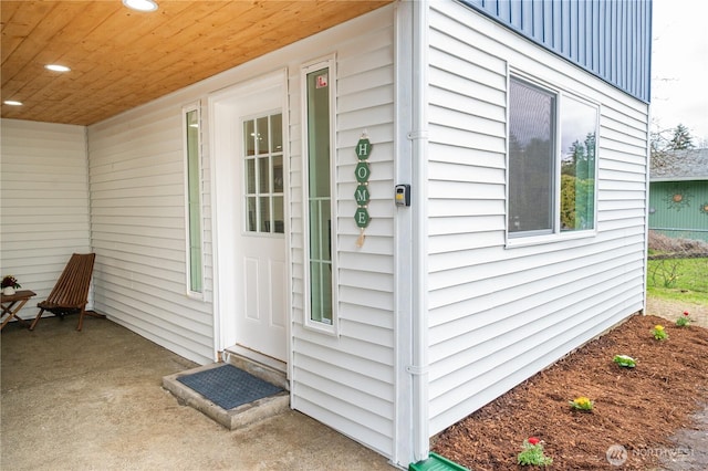 view of doorway to property