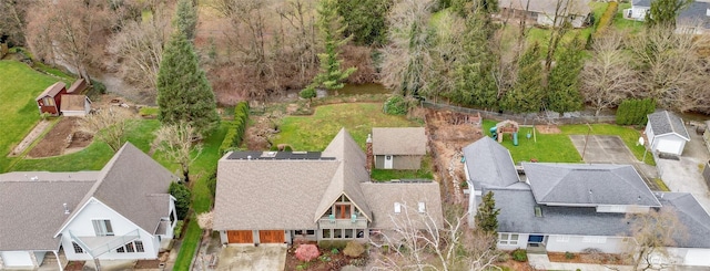 bird's eye view with a residential view