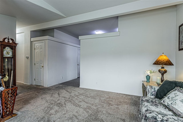 view of carpeted living area