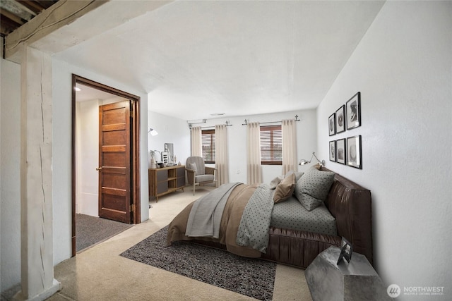 bedroom featuring carpet floors