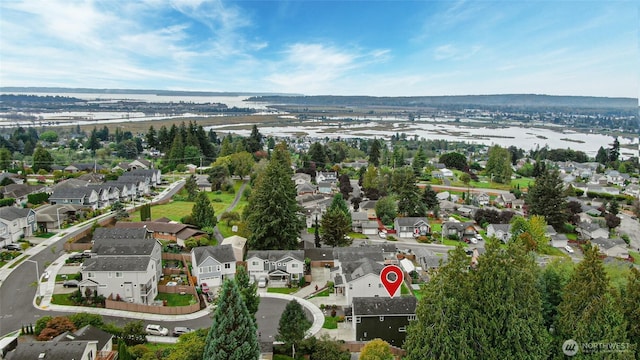 aerial view featuring a residential view