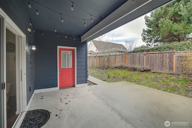 view of patio with fence