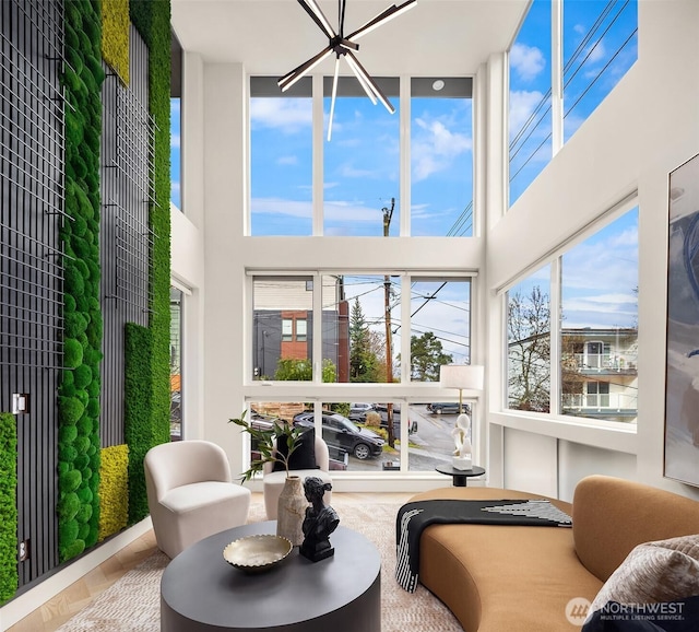 view of sunroom