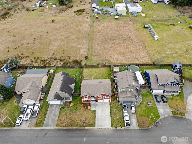 bird's eye view featuring a residential view