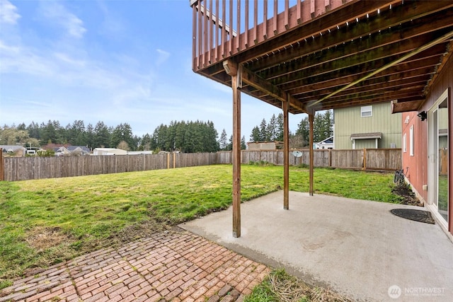 view of patio / terrace with a fenced backyard