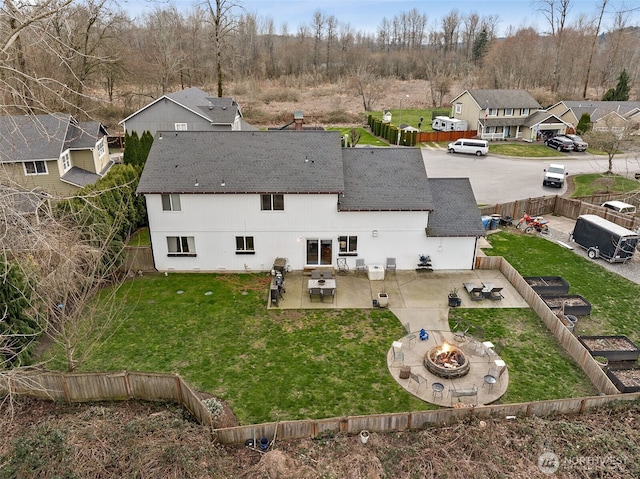 bird's eye view featuring a residential view