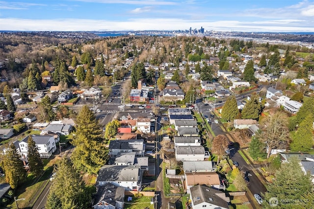 aerial view featuring a residential view