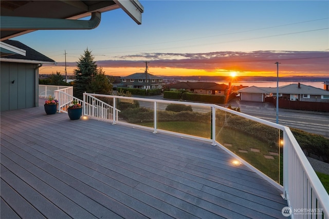 deck featuring a residential view