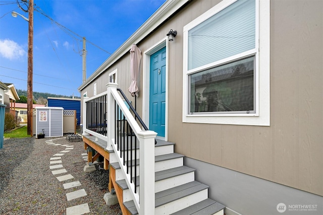 view of doorway to property