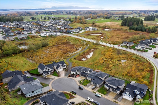 drone / aerial view with a residential view