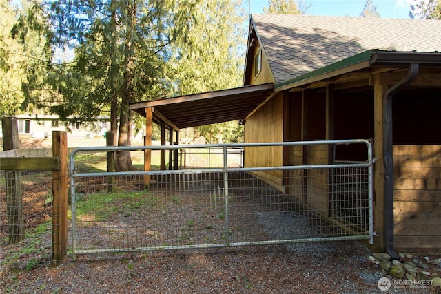 view of horse barn