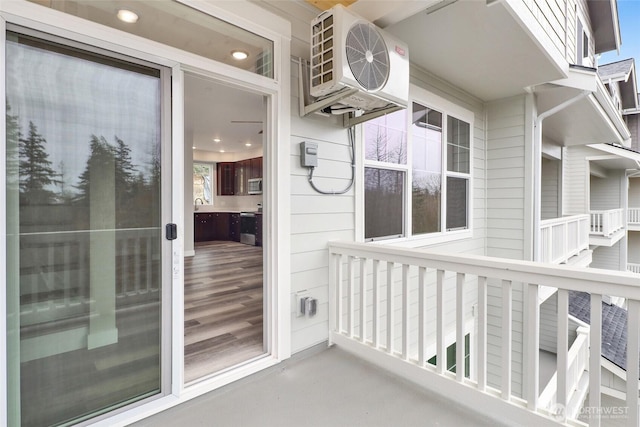 balcony with ac unit