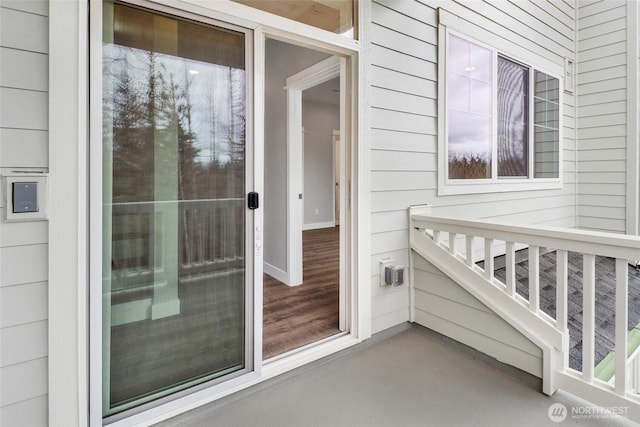 view of doorway to property