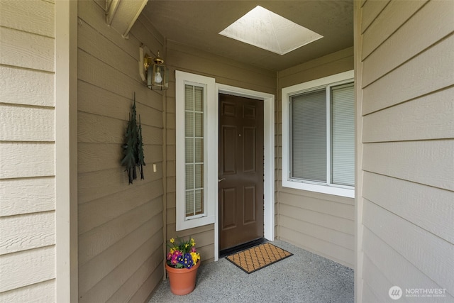 view of doorway to property