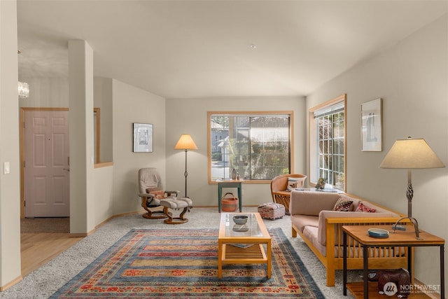 sitting room with baseboards