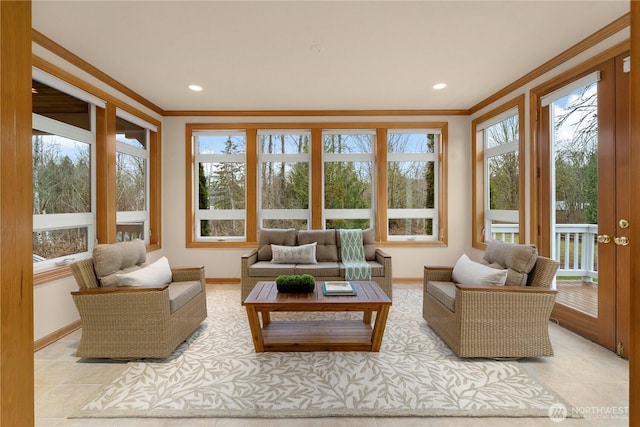 view of sunroom / solarium