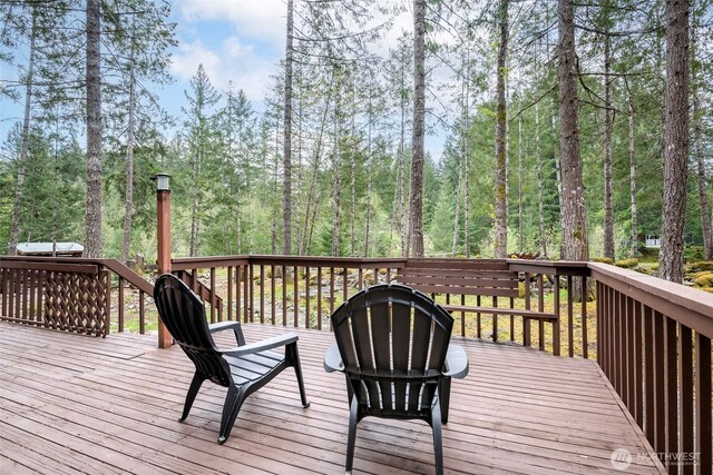 213 Crescent Beach Dr, Packwood, WA 98361 - view of wooden deck