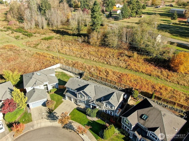 aerial view featuring a residential view