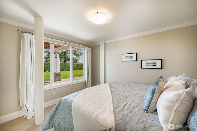 5685 Nakat Way, Blaine, WA 98230 - bedroom featuring ornamental molding, baseboards, and light carpet
