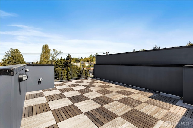 view of patio / terrace with a balcony