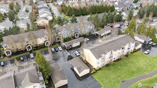 bird's eye view with a residential view