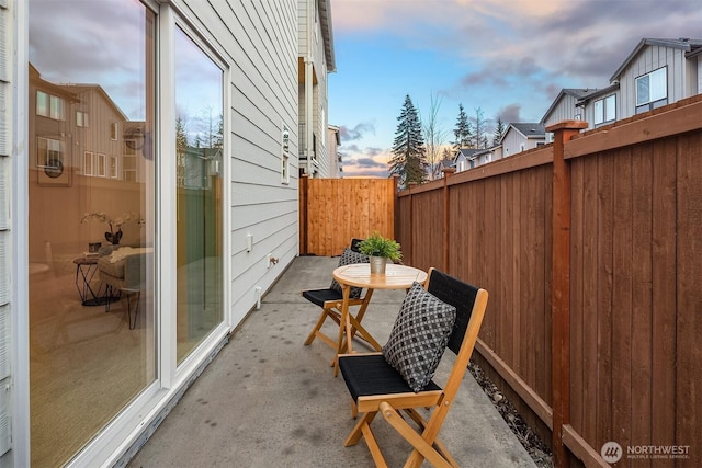 view of patio / terrace with fence