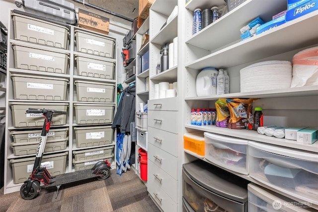 view of storage room