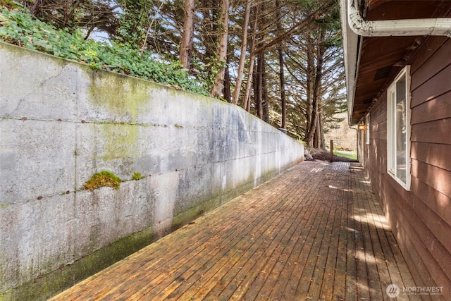 view of wooden deck