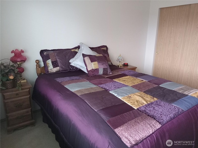 view of carpeted bedroom