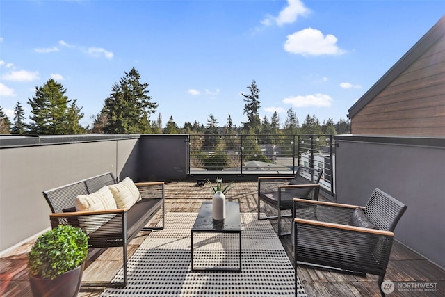 balcony featuring outdoor lounge area