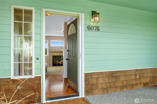 view of doorway to property