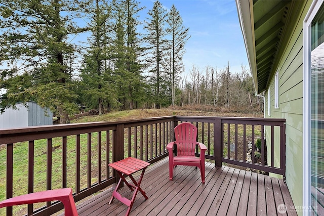 view of wooden terrace