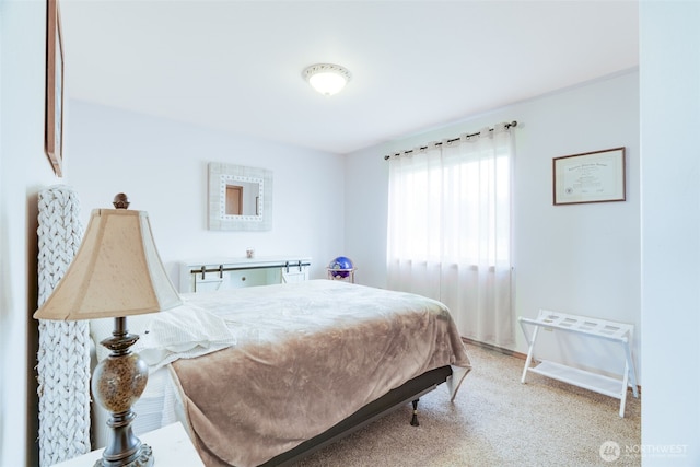 bedroom featuring baseboards and carpet floors