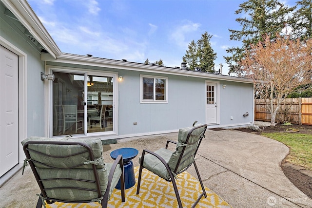 view of patio / terrace with fence