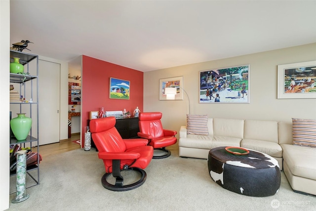 view of carpeted living room