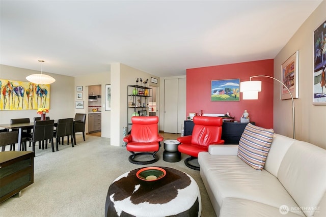 view of carpeted living room