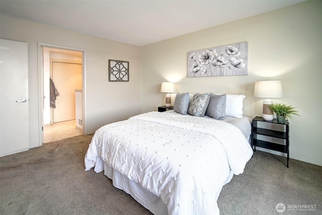 view of carpeted bedroom