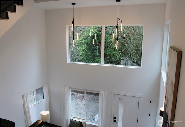 entrance foyer featuring a high ceiling