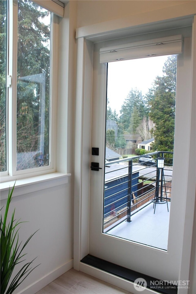 entryway with baseboards