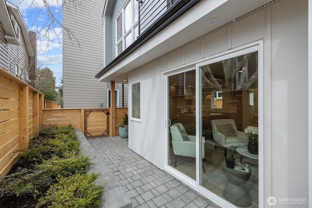 view of patio with fence