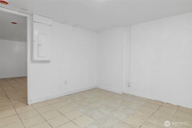 empty room with electric panel