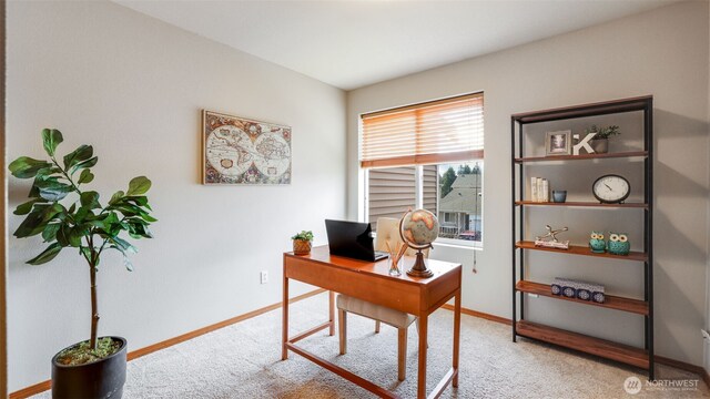 23806 SE 282nd St, Maple Valley, WA 98038 - carpeted home office with baseboards