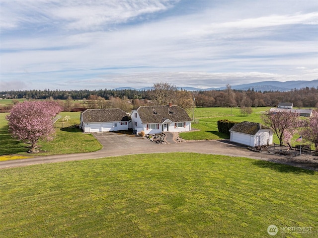 4596 Woodcock Rd, Sequim, WA 98382 - birds eye view of property with a mountain view