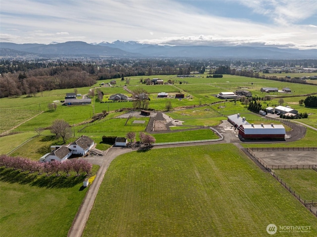 4596 Woodcock Rd, Sequim, WA 98382 - aerial view featuring a mountain view and a rural view