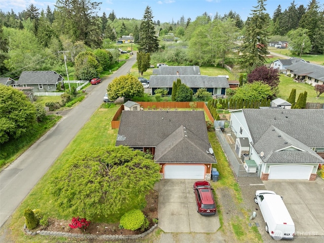 aerial view featuring a residential view